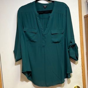 Torrid Harper Blouse - Emerald Green